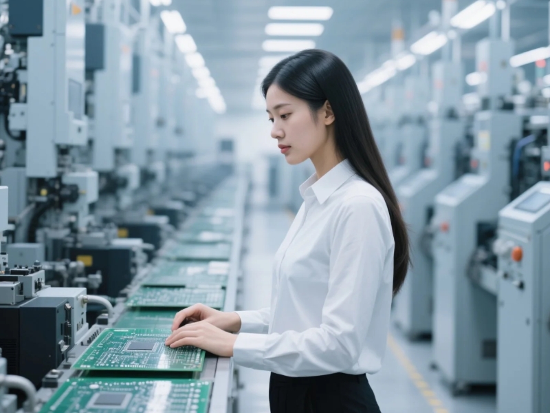 电子行业PCB印制电路板生产现场