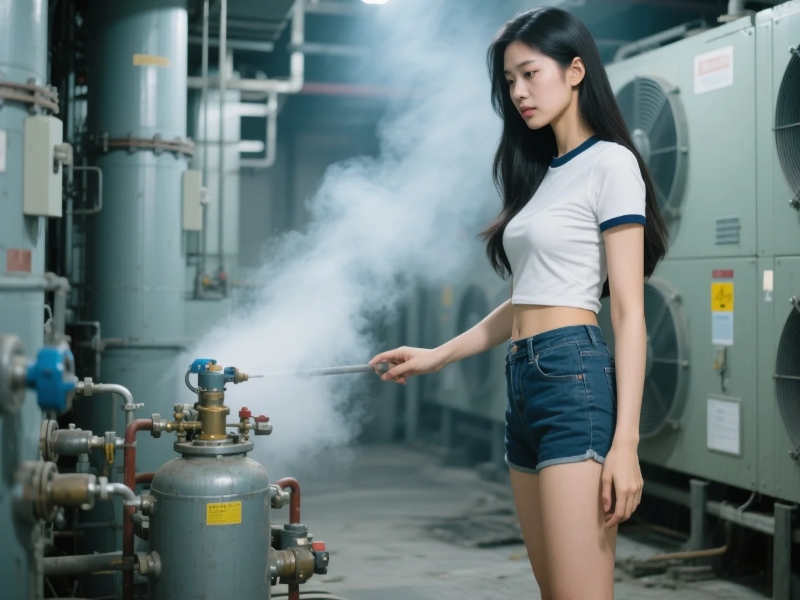 R507氟利昂制冷剂泄漏现场图