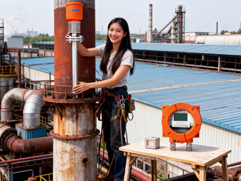 锅炉烟囱氧化锆安装现场图