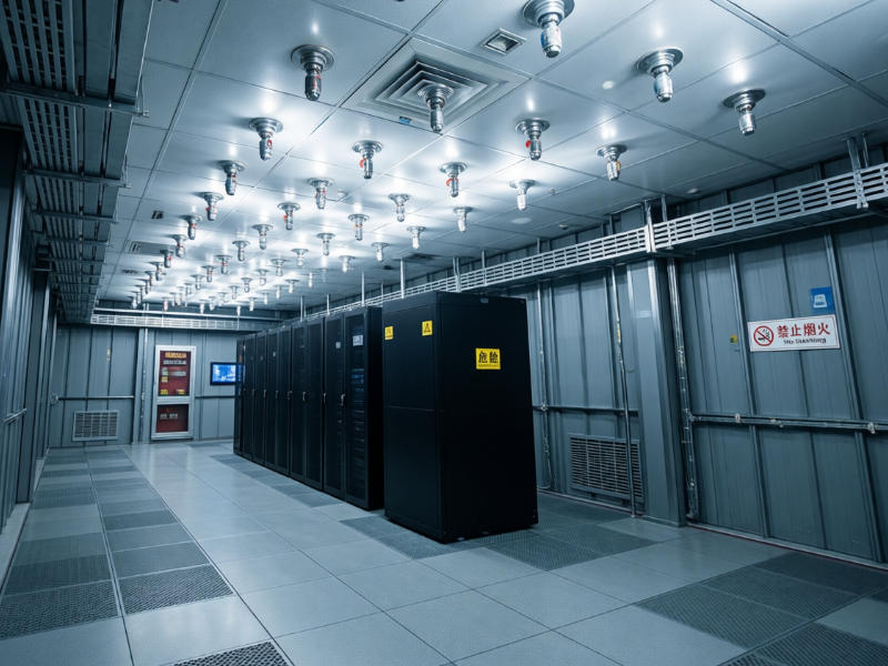 带有七氟丙烷气体检测浓度报警系统的数据中心机房
